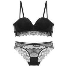Load image into Gallery viewer, Anti-Slip Half Cup Push-Up Lingerie Set - YOVEN FASHION
