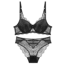 Load image into Gallery viewer, Deep-V Cotton Push-Up Lingerie Set - YOVEN FASHION
