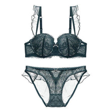 Load image into Gallery viewer, Deep-V Lace Push-Up Lingerie Set - YOVEN FASHION
