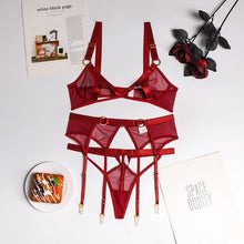 Load image into Gallery viewer, Gianna Lingerie Set Burgundy / S - YOVEN FASHION
