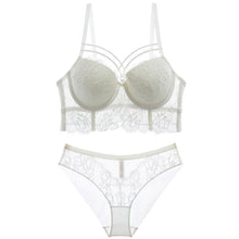 Load image into Gallery viewer, Lace and Chest Bow Detailed Push-Up Lingerie Set - YOVEN FASHION
