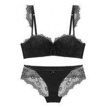 Load image into Gallery viewer, Lace and Cotton Push-Up Lingerie Set - YOVEN FASHION
