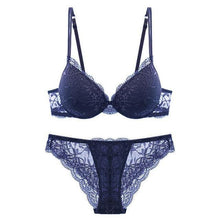 Load image into Gallery viewer, Lace and Thick Cotton Push-Up Lingerie Set - YOVEN FASHION
