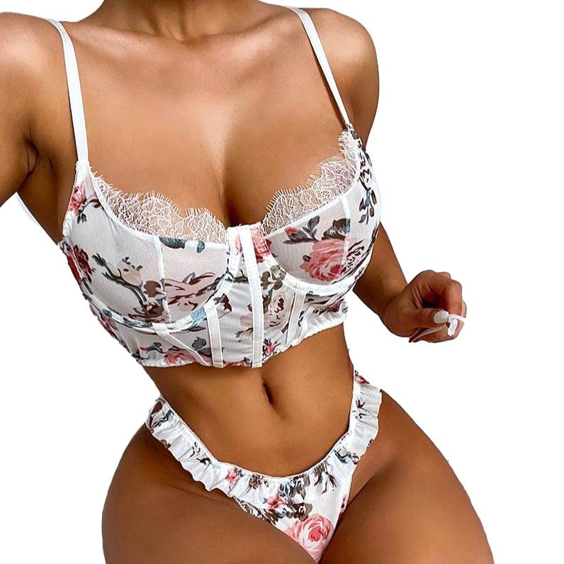 Leona 3 Pieces Lingerie Set White / L - YOVEN FASHION