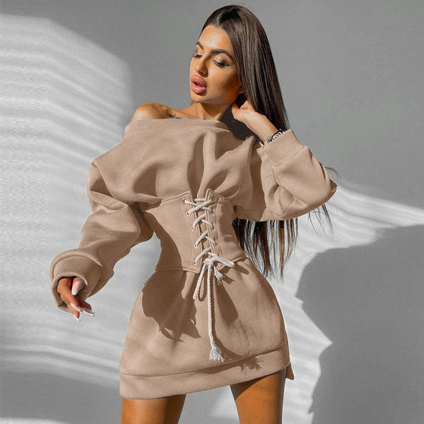 Liliana Sweater Mini Dress - YOVEN FASHION