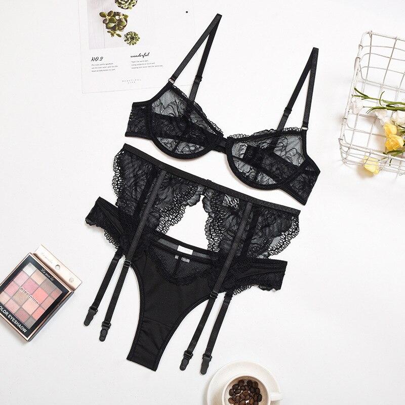 Olivia Lingerie Set - Black Black / L - YOVEN FASHION