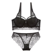 Load image into Gallery viewer, Sexy and Lacy Push-Up Lingerie Set Black / 70A - YOVEN FASHION
