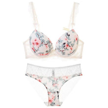Load image into Gallery viewer, Sexy Floral Pattern Push-Up Lingerie Set - YOVEN FASHION
