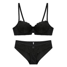 Load image into Gallery viewer, Sexy Lace Embroidery Push-Up Lingerie Set Black / 85B - YOVEN FASHION
