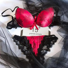 Load image into Gallery viewer, Sexy Underwire Push-Up Lingerie Set - YOVEN FASHION
