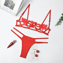 Load image into Gallery viewer, Ultra Thin Transparent Lingerie Set (3/4 Cup) Red / M - YOVEN FASHION
